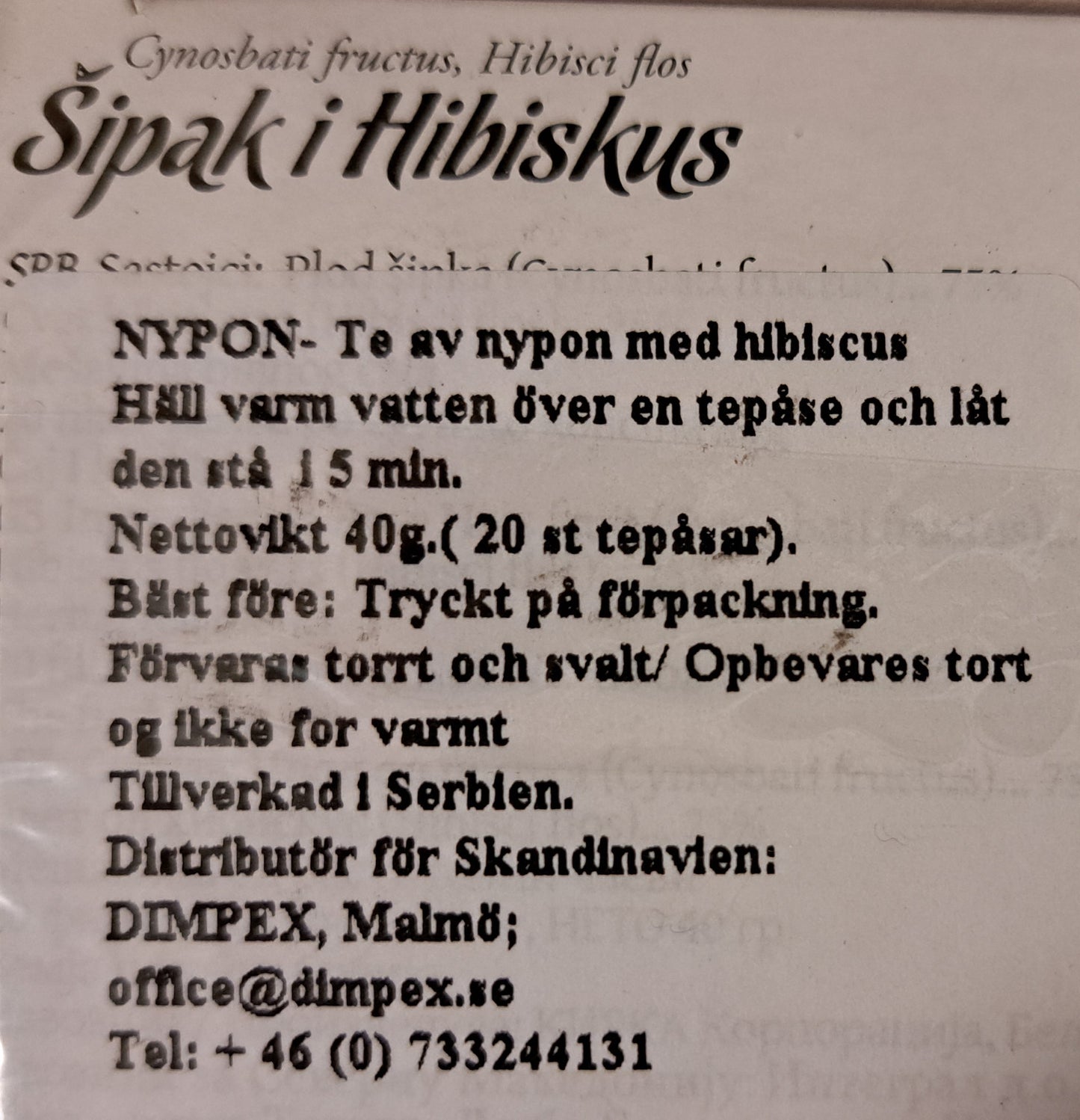 Kirka nyponte - sipak/sipurak (20 x 2g)