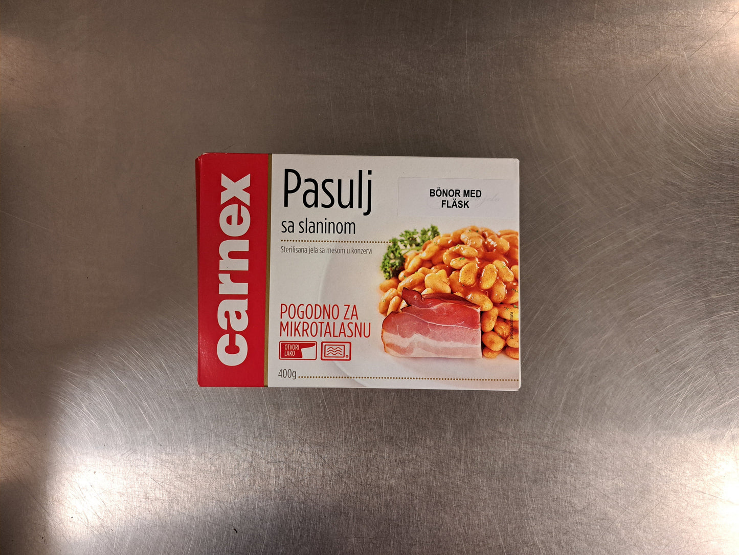 Carnex Böngryta med rökt fläsk - Pasulj sa slaninom 400g