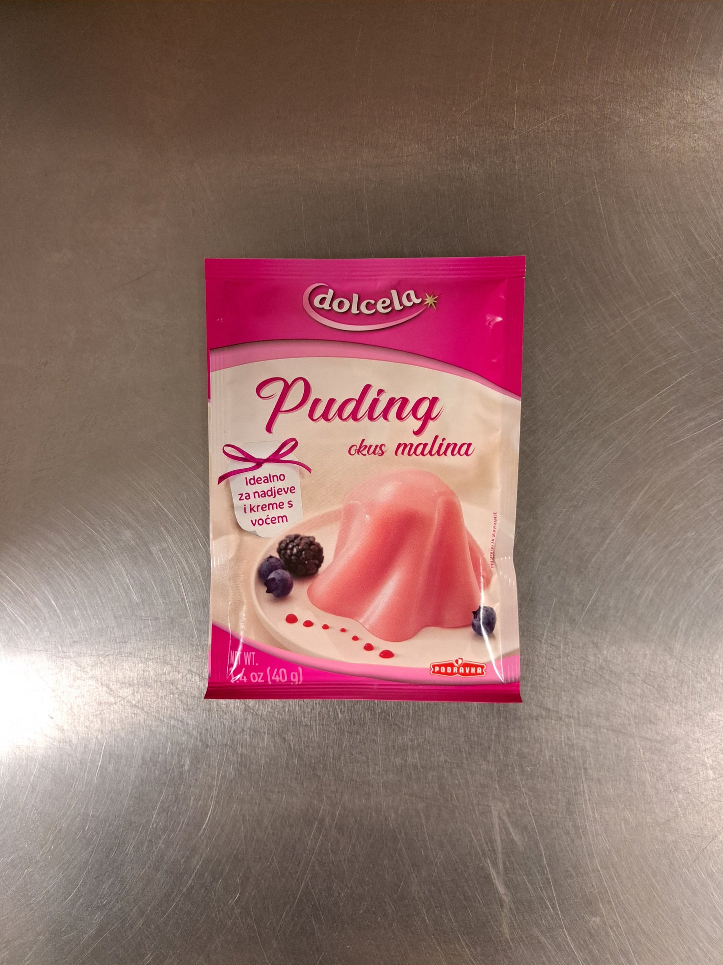 Dolcela Puding malina - hallonpudding i pulver 40g