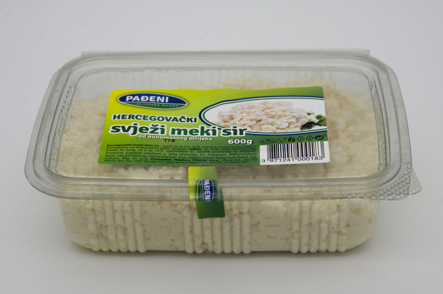 Padjeni svjezi meki sir - mild färskost 600g