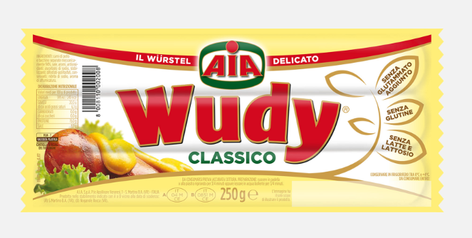 AIA Wudy Pilece kobasice - Kycklingkorv 250g