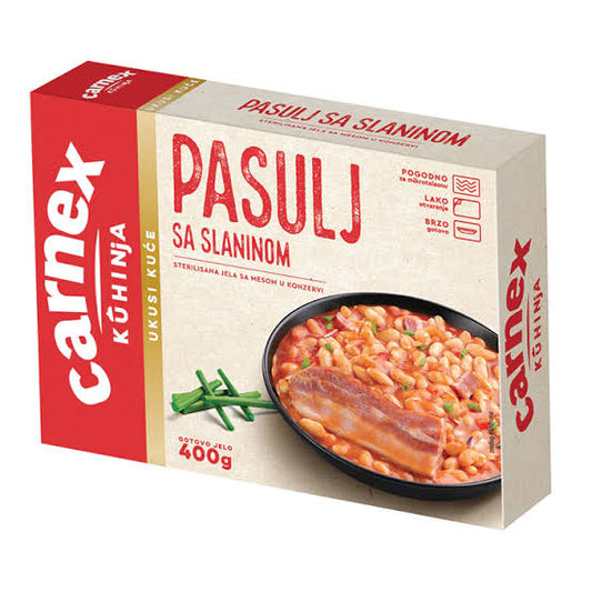 Carnex Böngryta med rökt fläsk - Pasulj sa slaninom 400g
